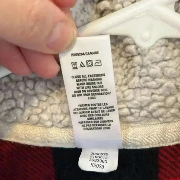 Children’s Place Buffalo Plaid Fleece Onesie with Sherpa Hood Size XXL 16 Youth - Picture 10 of 16